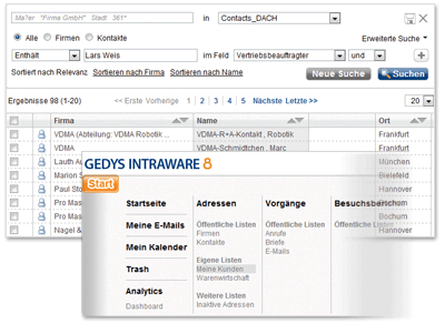 Wie finde ich Kundenakten und Informationen im CRM-System?